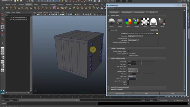 How to bake Normal Maps with Maya смотреть онлайн