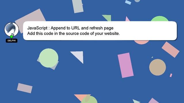 JavaScript : Append to URL and refresh page смотреть онлайн