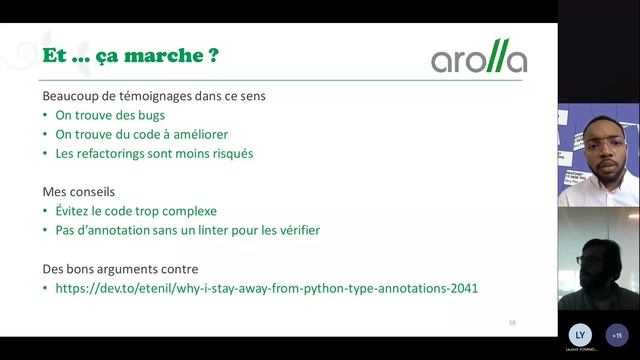 Webinar Arolla Dev Python arrêter de bidouiller 23 nov 2022 смотреть онлайн