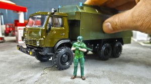 Модель грузовика КАМАЗ С КУНГОМ масштаб 1/43 Элекон. Про машинки.