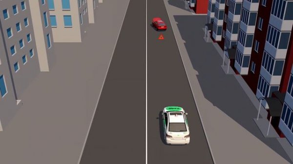 Курс ПДД : Объезд препятствия через сплошную.