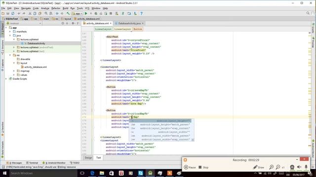 Android SQLite Database example Project : part 6 смотреть онлайн