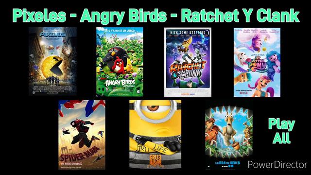 Pelicula DVD Pixeles - Angry Birds - Ratchet Y Clank 7 En 1 Menu смотреть онлайн