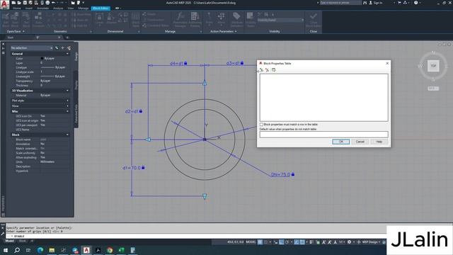 Autocad block table in block edditor, pipe cross section смотреть онлайн