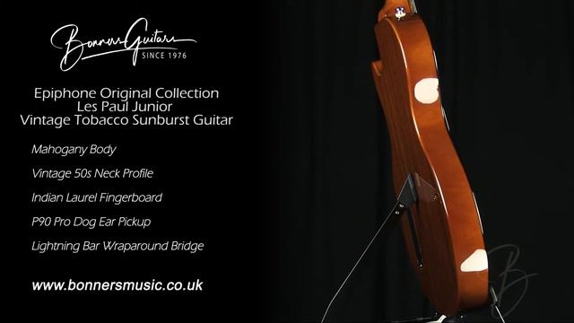 Epiphone Original Collection Les Paul Junior Vintage Tobacco Sunburst Guitar | Bonners Guitar Store смотреть онлайн