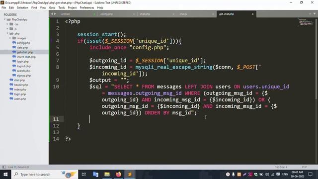 #09 - User Live Chat and Get Record | Realtime Chat Application using PHP with MySQL and JavaScript смотреть онлайн