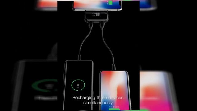 УМБ PowerBank плюс беспроводное зарядное устроство Baseus Full Screen 8000 mAh (PPALL-EX01) смотреть онлайн