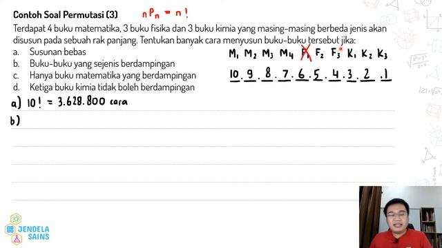 Kaidah Pencacahan Matematika Kelas 12 • Part 9: Contoh Soal Permutasi (2) смотреть онлайн