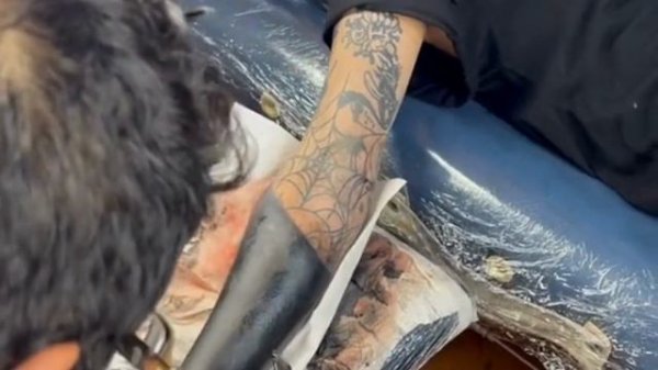 beautiful lady tattoo butterfly private part/belly tattoo