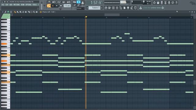 YNW Melly - Murder On My Mind (MIDI + FLP) (FL Studio Piano Tutorial / Cover) смотреть онлайн