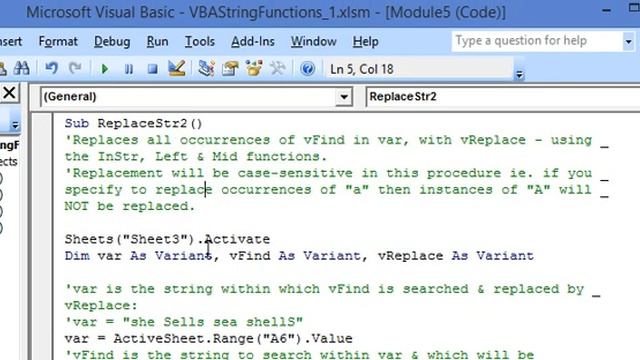 Excel VBA Text Strings - Replace all occurrences of Substring in a String with another Substring смотреть онлайн