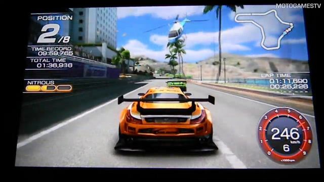 Ridge Racer PS Vita - Harborline 765 Track Gameplay смотреть онлайн
