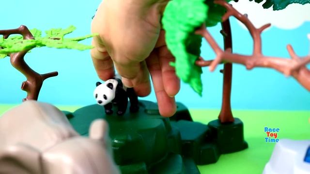 Safari Jungle Diorama for Playmobil Animal Figurines - Learn Animal Names смотреть онлайн