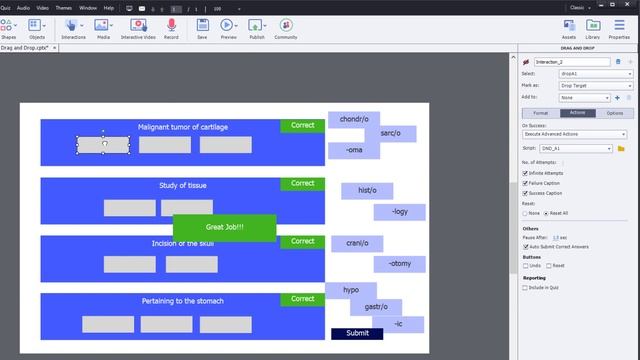 Set Different Actions for Each Drag and Drop in your Adobe Captivate eLearning Project смотреть онлайн