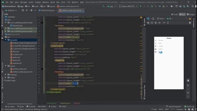 Modal Bottom sheet in Android|| Bottom sheet dialog in Android with java-#22 смотреть онлайн