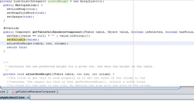 how to make multiple line inside jTable cell in java смотреть онлайн