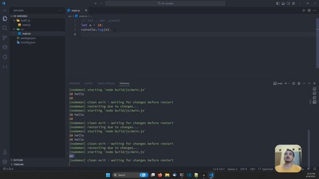 TYPESCRIPT TUTORIAL #04 VARIABLE смотреть онлайн