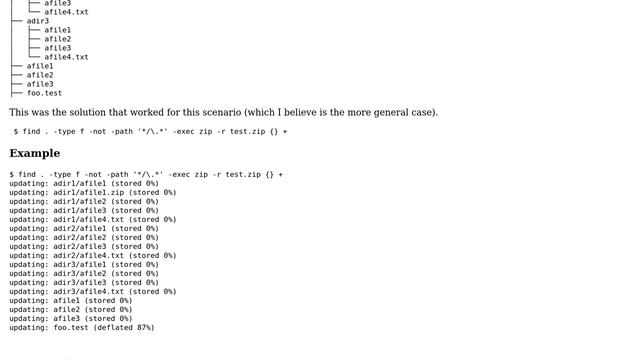 Zipping all files/dirs in a directory except hidden ones? (6 Solutions!!) смотреть онлайн
