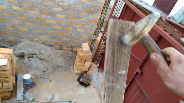 Снятие опалубки.распалубка. № 1 СТРОИТЕЛЬСТВО ГАРАЖА смотреть онлайн