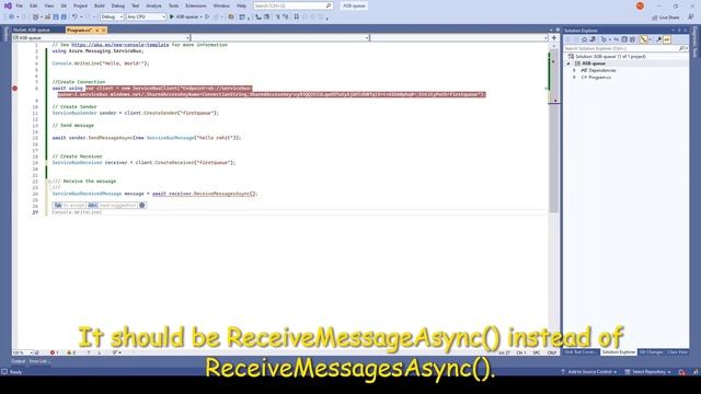 05. Receive message from Azure Service Bus queue | Azure Service Bus смотреть онлайн