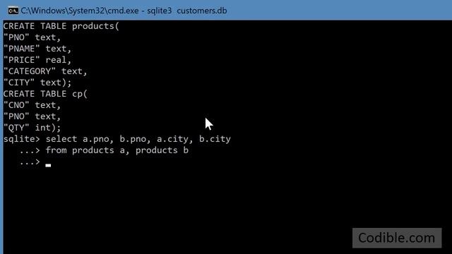 Codible SQLite video 7: Doing a self-join of a table with itself in SQLite3 смотреть онлайн
