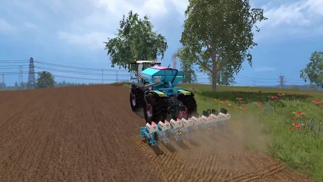 Claas Xerion Saddle Trac 3800 - Farming Simulator 2015 смотреть онлайн