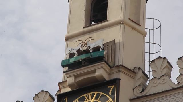Познань: бодание козлов на здании ратуши смотреть онлайн