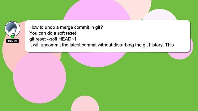 How to undo a merge commit in git? смотреть онлайн
