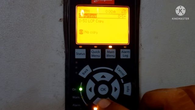 how to Danfoss drive copying parameters all to LCP process
