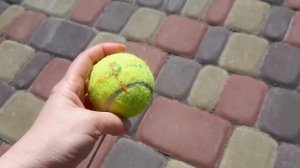 Сделали тренажер для тенниса, своими руками. Супер идея! теперь тренируемся дома.