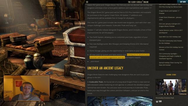 ESO - DRAGON BONES AND UPDATE 17 PREVIEW | THE ELDER SCROLLS ONLINE | BREAKING NEWS смотреть онлайн