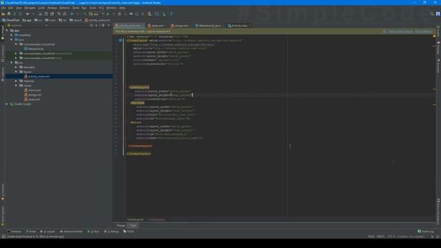 Создание мессенджера для Android. Создание интерфейса #2 смотреть онлайн
