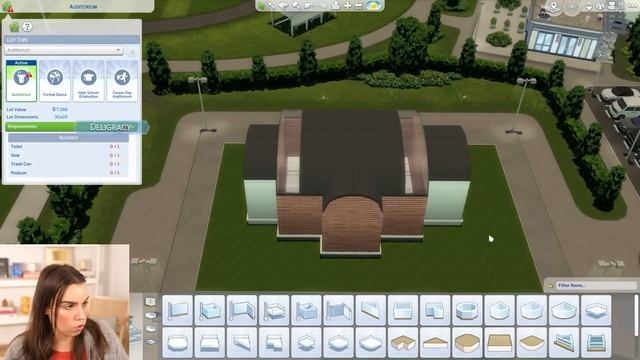 I tried building a school Auditorium! (The Sims 4 High School Years) смотреть онлайн