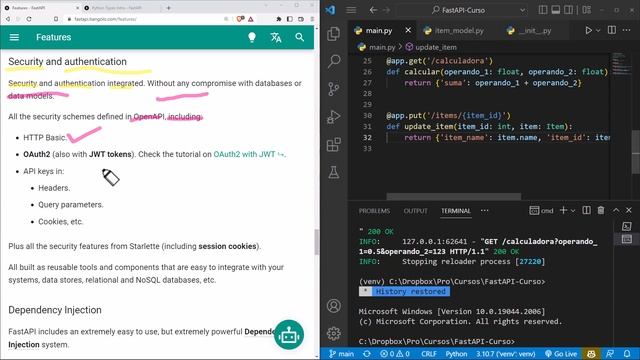 FastAPI Curso: 23 Seguridad y Autenticación Integrados en el Framework Web смотреть онлайн