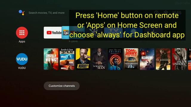 Dashboard for Android TV - Actions, Recents & Sideloaded Apps by Samabox Labs смотреть онлайн