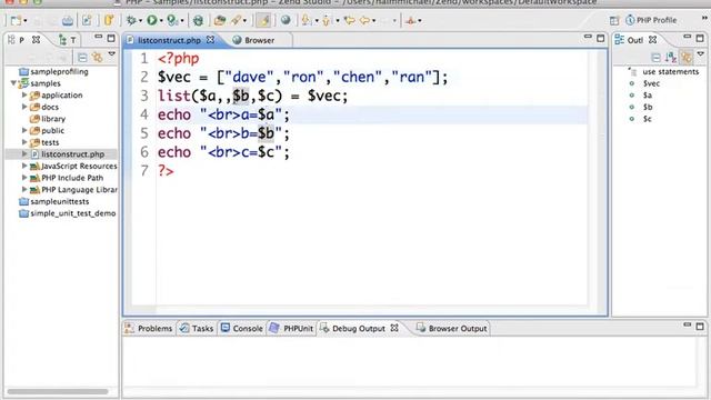 The list Construct in PHP смотреть онлайн