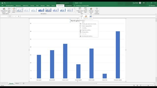 Wykres kolumnowy i kołowy w Excelu, klasa VI смотреть онлайн