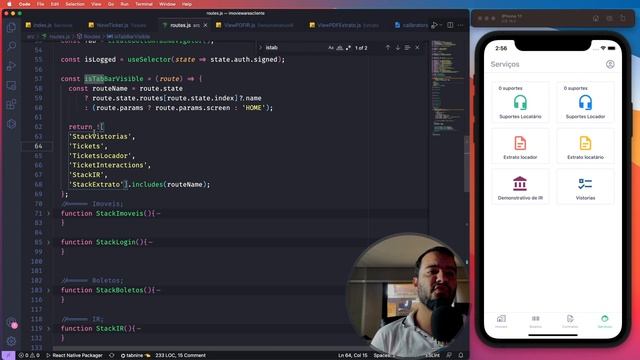 Esconder o Tab Navigator em telas específicas - React Native смотреть онлайн