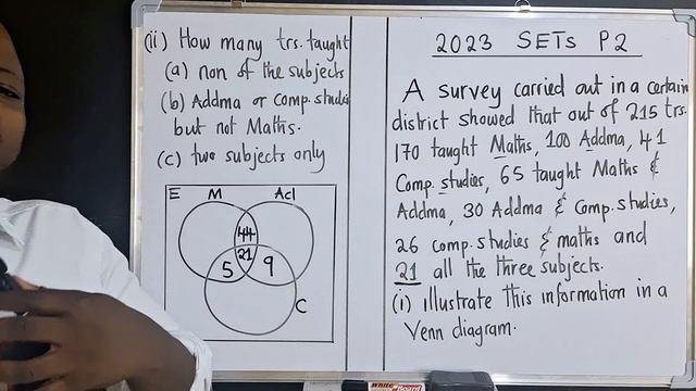 SETS Paper 2 | 2023 | Venn diagram Problem. смотреть онлайн