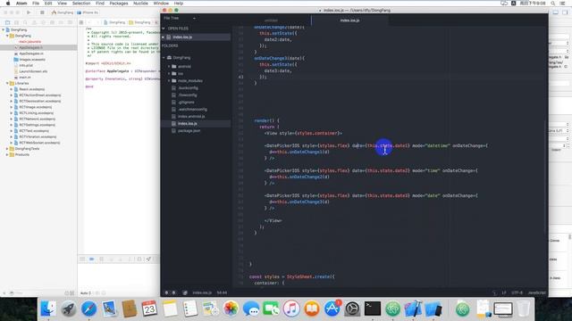 42、手把手教React Native實戰之IOS日期時間組件DatePickerIOS смотреть онлайн