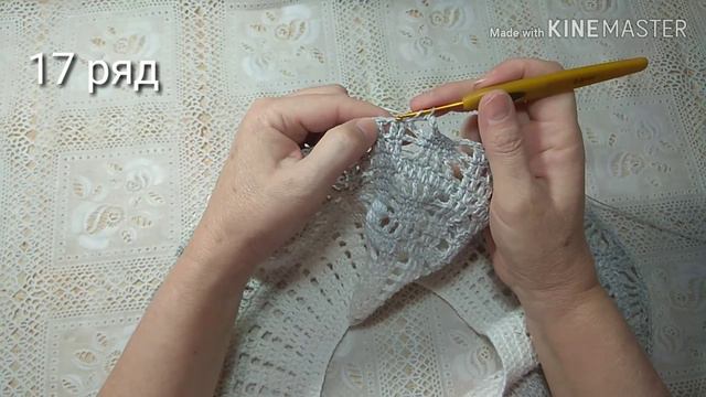 Круглая кокетка крючком узором Паучки 2 часть. смотреть онлайн