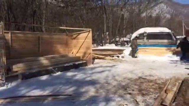 Укладка бруса на хранение