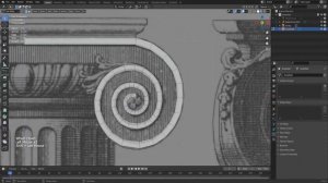 Создание колонны ионического ордера в Blender 3D