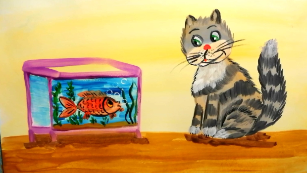 Рисуем сказку "Карасик" смотреть онлайн