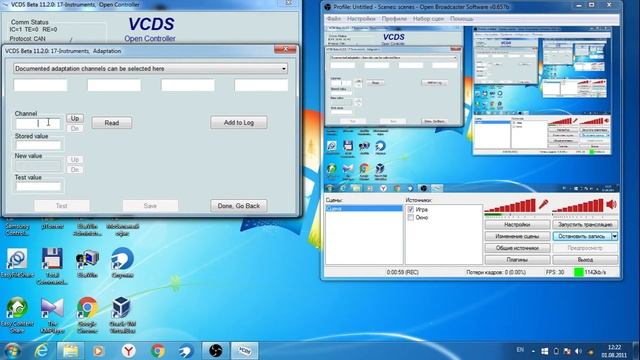 Сброс межсервисного интервала на Audi A4 B8 через кабель VAG-COM, SRI Reset смотреть онлайн