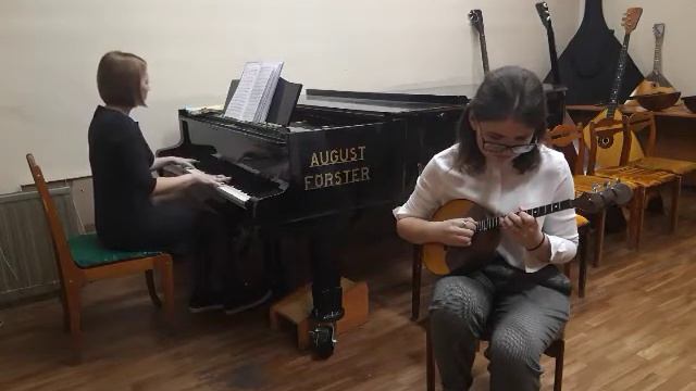 Н. Будашкин "Выхожу один я на дорогу". Домра. Ордина Анна. смотреть онлайн