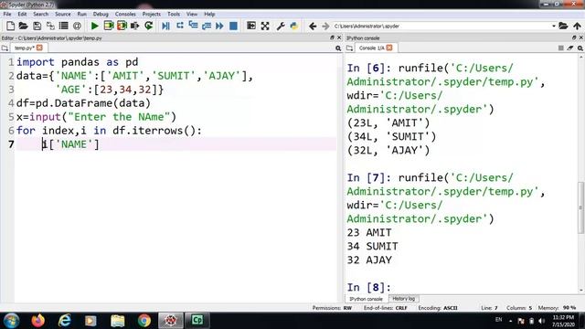 ITERATION OVER DATAFRAME смотреть онлайн