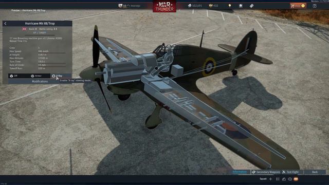 Hurricane Mk IIB/Trop - #warthunder #RAF #testflight смотреть онлайн
