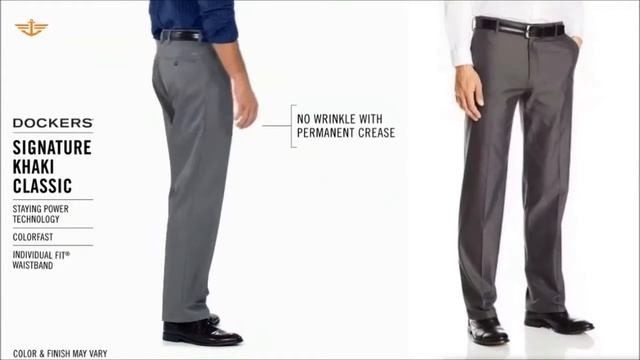 Dockers Men's Signature D3 Classic Fit-Flat Front Pant смотреть онлайн