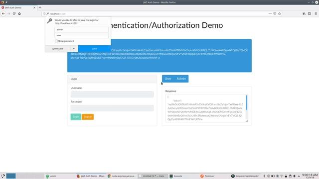 Node Express Jwt Authentication / Authorization Demo смотреть онлайн